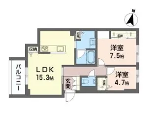 カンタービレ荻窪【2階】の間取り