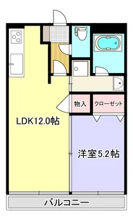 リュミエール龍田【1階】の間取り