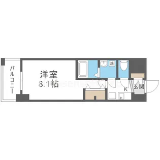 アドバンス大阪フェリシア【10階】の間取り