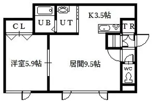 ラ・トゥール【1階】の間取り
