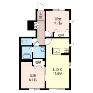 BellWood桂B【1階】の間取り