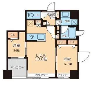 グランカーサ文京千石【9階】の間取り