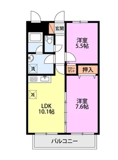 プランドール長峰【3階】の間取り
