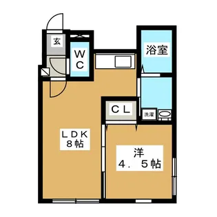 ブランノワール湖水【4階】の間取り