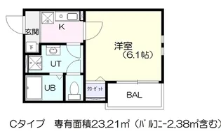 カーサ デ ルーチェ【3階】の間取り