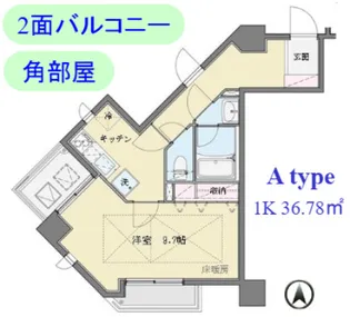 パークテラス恵比寿【7階】の間取り