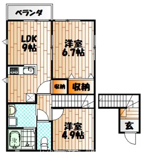 さくらビレッジII【2階】の間取り