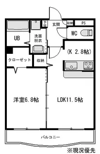 ボン・ヴィヴァン【1階】の間取り