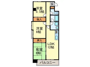 グランディー野間【2階】の間取り