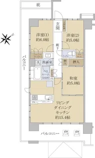 ライオンズクオーレ幕張マークスフォート【3階】の間取り