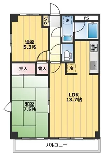 カーサ・ボスコ【2階】の間取り