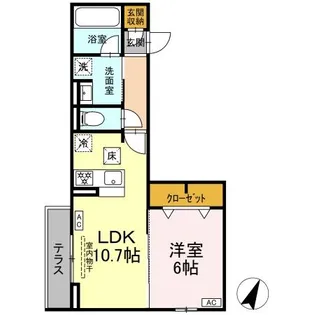 D-asset矢崎町【2階】の間取り