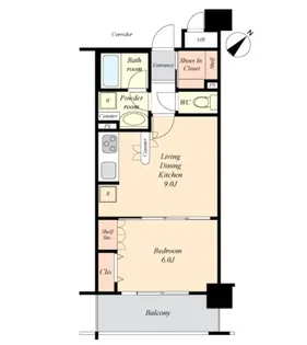 カインドステージ川越【9階】の間取り