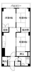 常緑ハイツ【4階】の間取り
