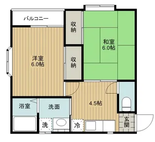 上所グリーンタウンF棟【2階】の間取り