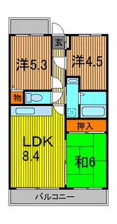 グリーンパーク鳩ヶ谷 A棟【12階】の間取り