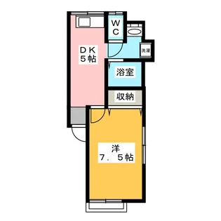ラピスアカネB【1階】の間取り