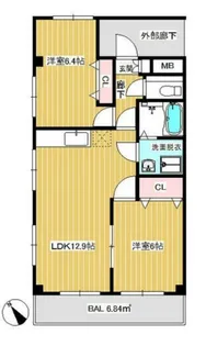 レーベンシュロス生田【3階】の間取り