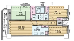 ランテルナ小石川【7階】の間取り