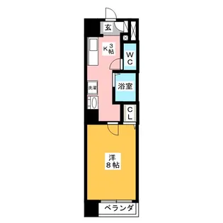 リアライズ岐阜駅前【9階】の間取り