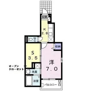 ジェルメ・メゾン【1階】の間取り
