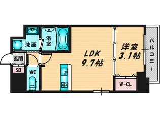 ソルテラスOSAKA EAST GATE【3階】の間取り