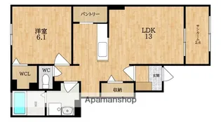 フリーデB【1階】の間取り