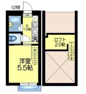 ベイシティ稲毛【2階】の間取り