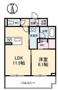 クレストヴェールVI【2階】の間取り