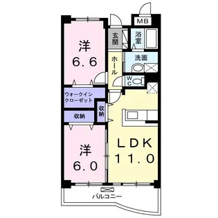 サニードエル 2【1階】の間取り