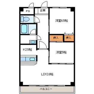サニープレイス【1階】の間取り