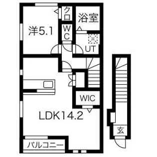 カーサ サン・シーロA棟【2階】の間取り