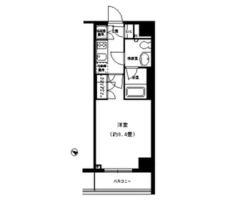 レジディア横濱戸部(旧 PORTO PARTIRE YOKOHAMA)【6階】の間取り