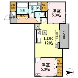 オルテンシア【1階】の間取り