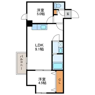 グランドジョラスN6【2階】の間取り