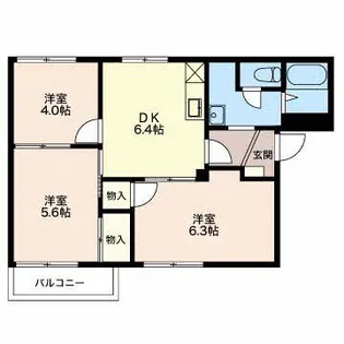 タウニイエード B【1階】の間取り