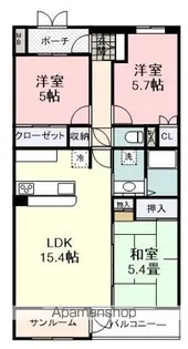 ヴェル・エコール大浜【1階】の間取り