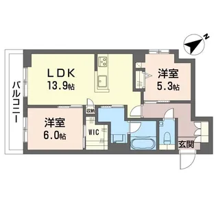 ベルカント【2階】の間取り