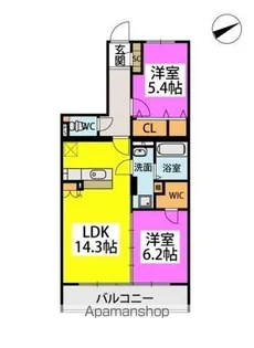 ステラガーデン【5階】の間取り
