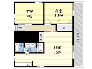 カーサ摩耶【2階】の間取り