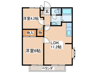 スリ-ウッドII【2階】の間取り