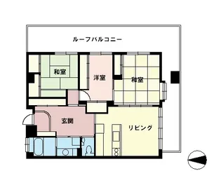 与野本町ローヤルコーポ【7階】の間取り