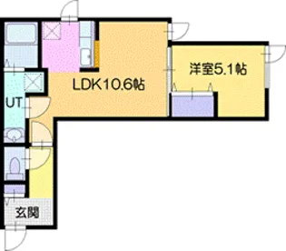 レオニール岩見沢【2階】の間取り