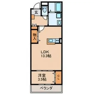 REGIES中百舌鳥【2階】の間取り