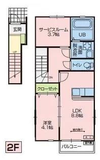 ルワンジュ A棟【2階】の間取り