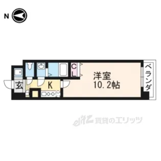サンシティ烏丸高辻【7階】の間取り