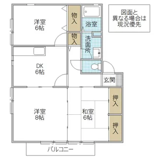 マックブライドハウス D棟【2階】の間取り