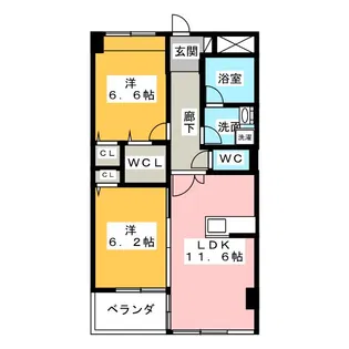 Verde陽東【2階】の間取り