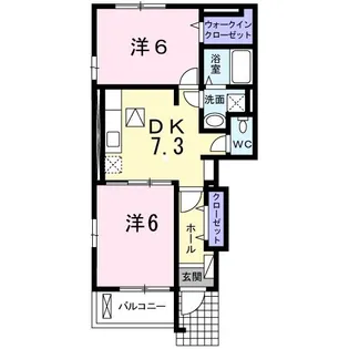 カネサ・プラシードI【1階】の間取り