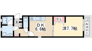 フェニックス(豊津町)【2階】の間取り